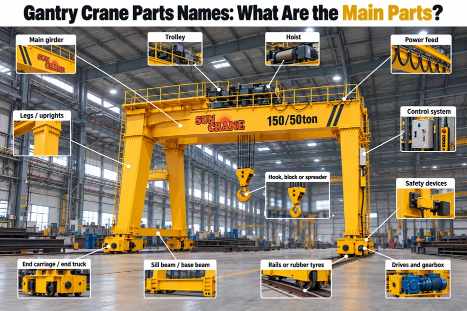 Gantry Crane Parts Names: What Are the Main Parts